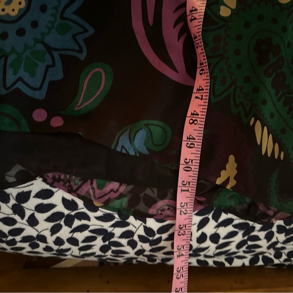 Zara Black/Multicolored Paisley Print Chiffon Balloon Sleeve Mosaic Dress NWT XS - Picture 16 of 16